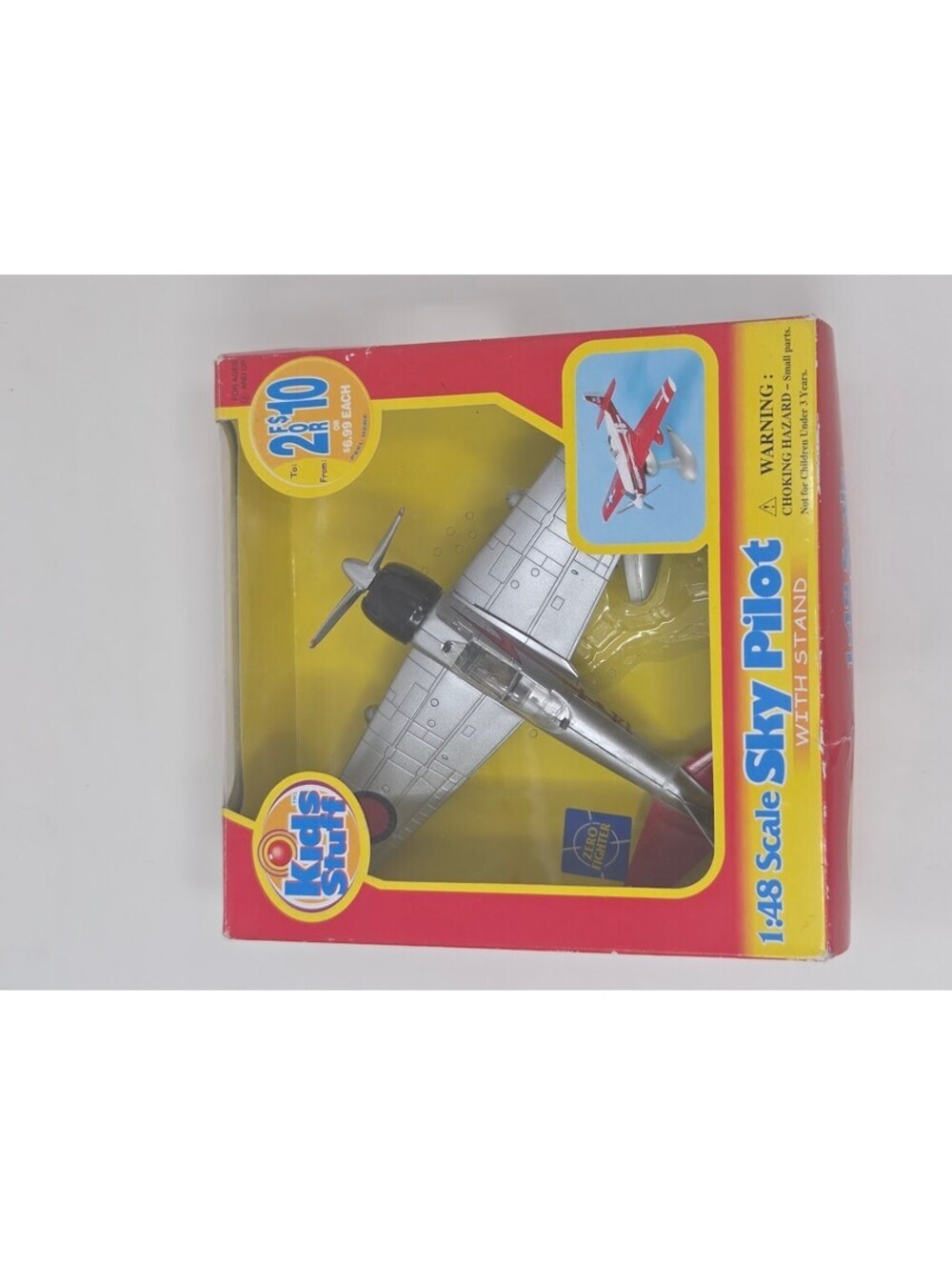 Kids Stuff Zero Fighter Sky Pilot 1:48 Scale Plane With Stand Sealed